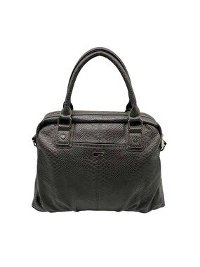 Jewell Grey Faux Snakeskin Shoulder Bag
